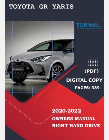 toyota gr yaris 2020 2021& 2022 owners manual
